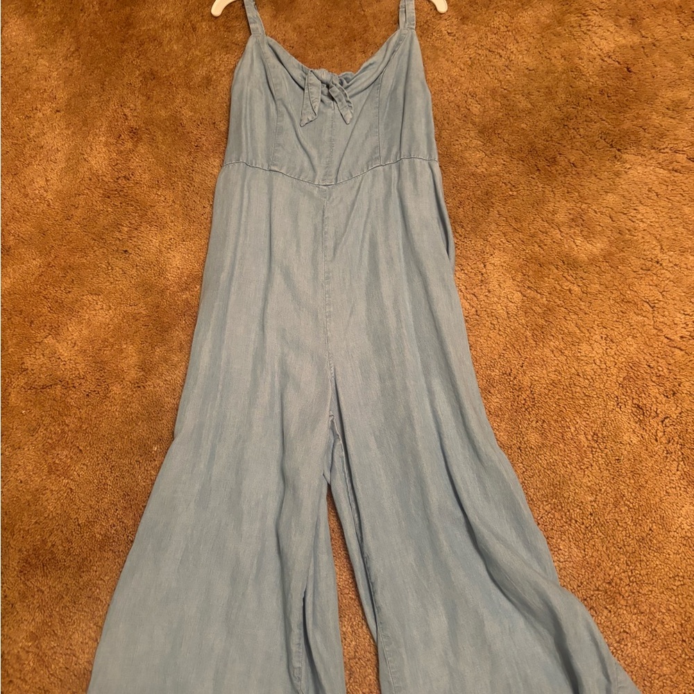 Old Navy Blue Jumpsuit with Wide-Leg Palazzo Style